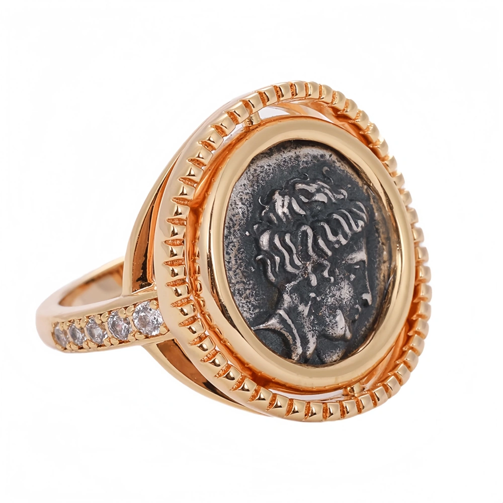Mushan Luxury Brand S925 Sterling Silver Personalized And Creative Ancient Greek Mythological Queen Of Heaven Ring For Women