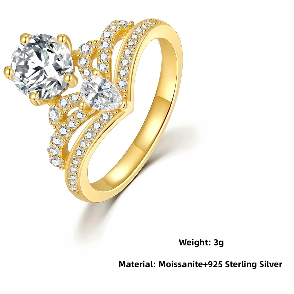 Veeie Veein Luxury Brand  Moissanite Ring GRA Certificate S925 Sterling Silver Light Luxury Women Luxury Ring Jewelry