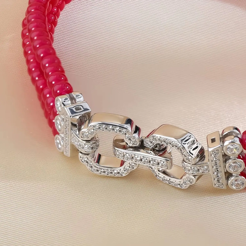 Mushan Luxury Brand Pigeon Blood Red Ruby Party Bangle Bracelet Zircon 925 Sterling Silver Bracelets Fine Jewelry