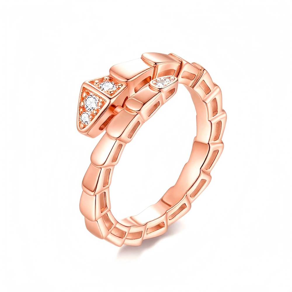 Veeie Veein Luxury Brand S925 Silver Spirit Snake Ring GRA Certificate Shangmosanite Couple Ring Snake Ring Bracelet Jewelry