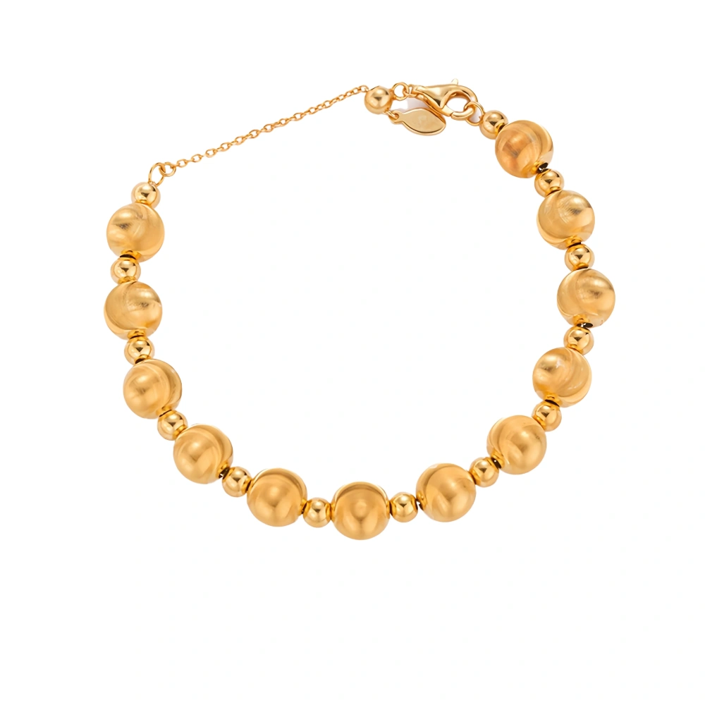 Mushan Luxury Brand Cat Eye Brushed Beaded Bracelet For Women New Italian Laser Pure Silver Gold-Plated Jewelry