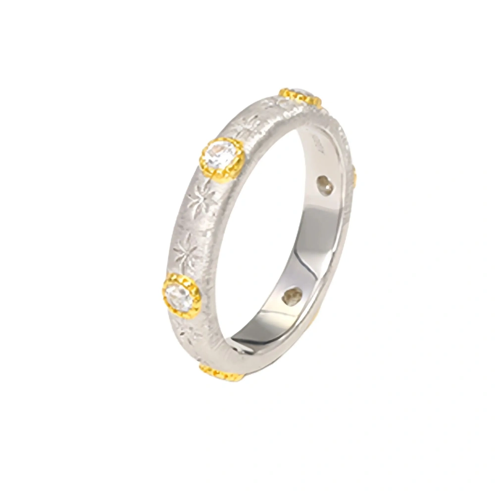 Mushan Luxury Brand Star Shaped Gold-Plated Ring For Women 925 Sterling Silver Party Ring Fine Jewelry