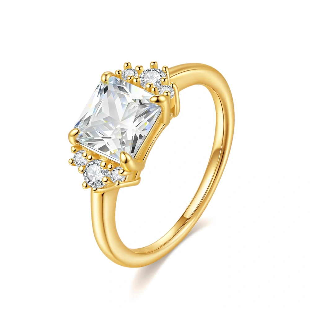 Veeie Veein Luxury Brand S925 Sterling Silver Main Stone MoissaniteGRA Certificate Ring For  Woman'S Engagement Banquet
