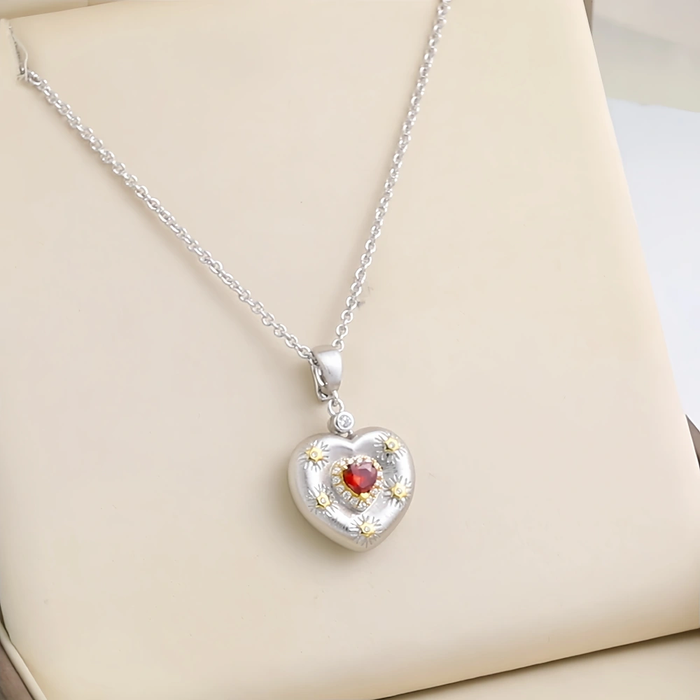 Mushan Luxury Brand High Quality Craftsmanship Plato Heart S925 Sterling Silver Collarbone Chain Is Bestseller Necklace Jewelry