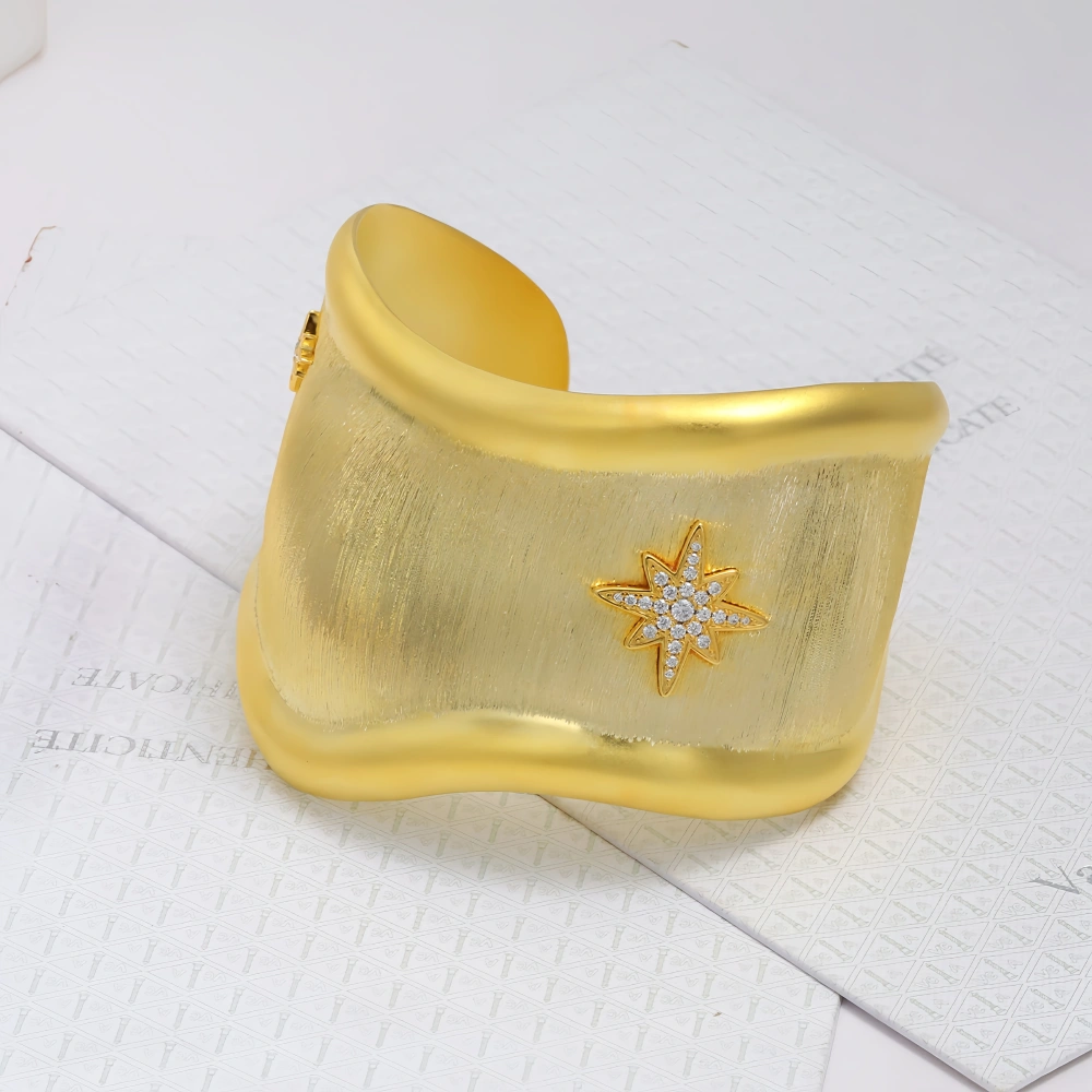 Mushan Luxury Brand High Quality Craftsmanship Eight Pointed Brushed Bracelet For Women Summer New Six Pointed Star Jewelry