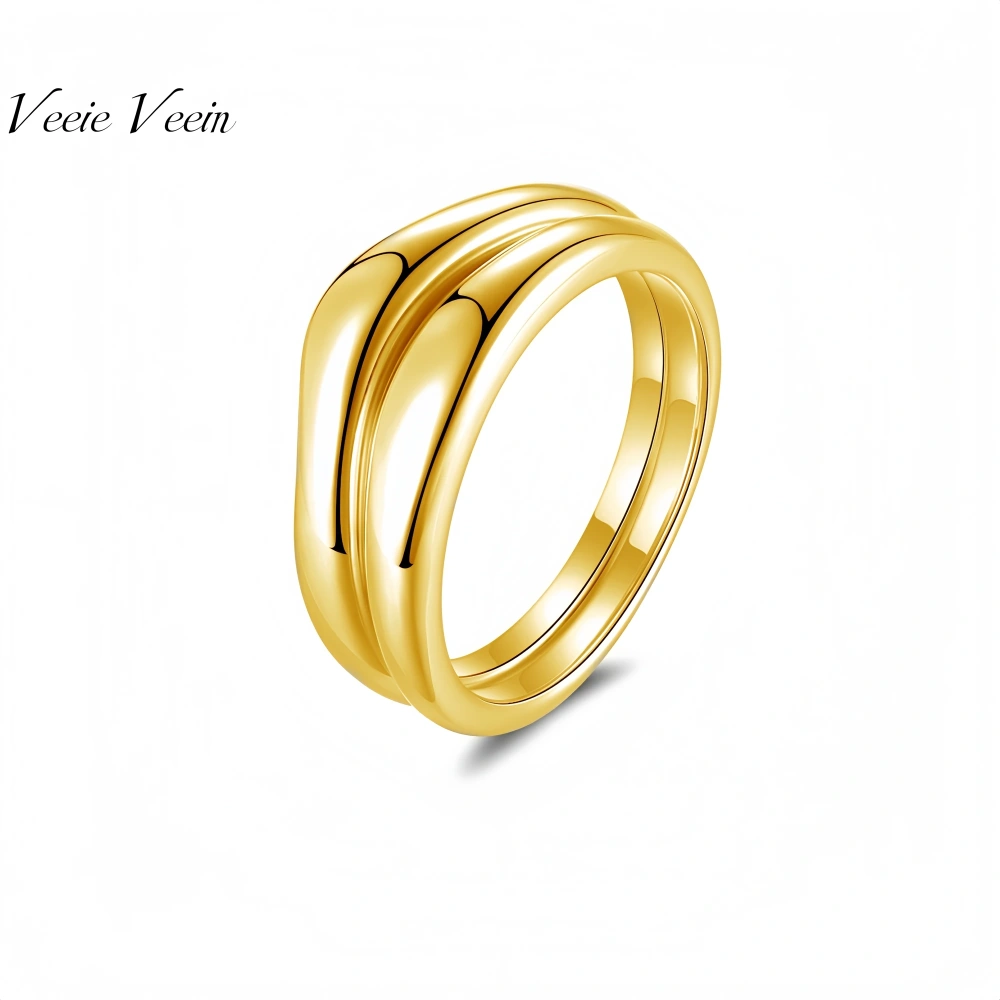 Veeie Veein Luxury Brand S925 Sterling Silver Ring Couple Rings Simple And Simple Fashion Moissanite GRA Certificate Jewelry