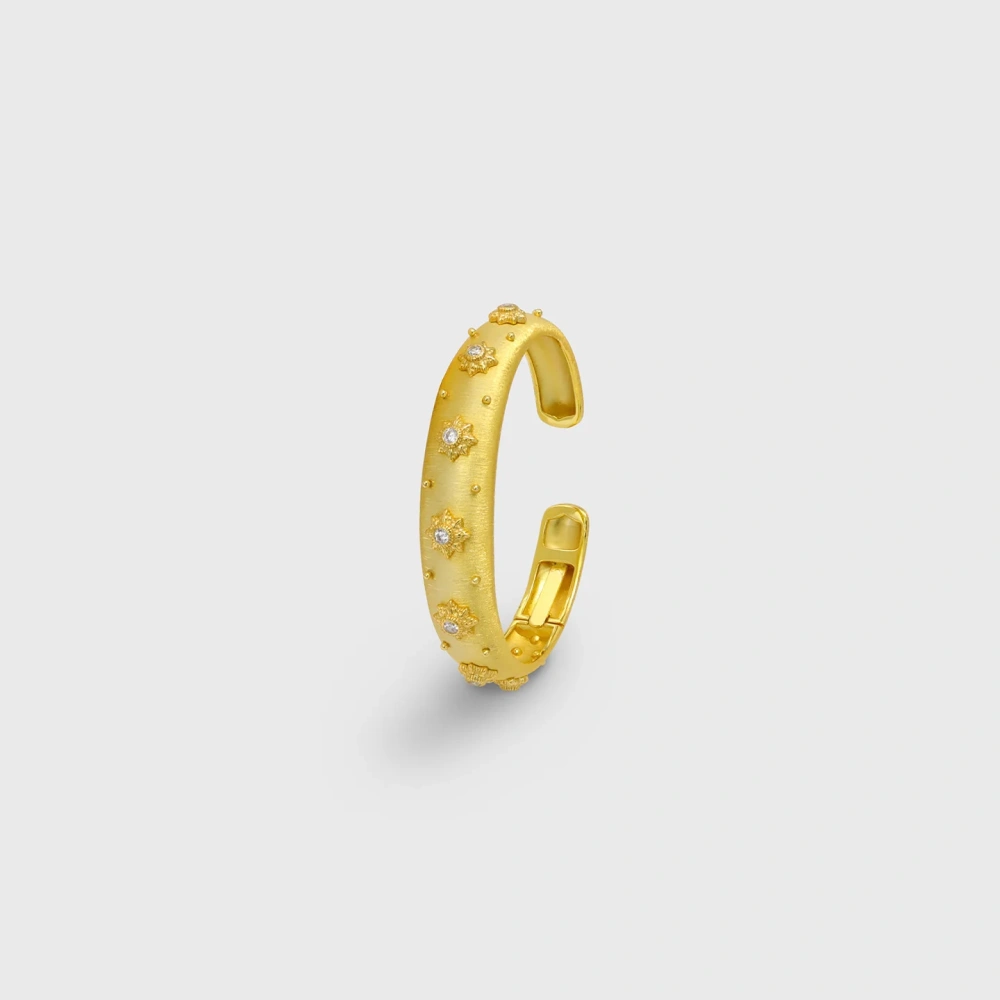 Mushan Luxury Brand High Quality Brushed And Hollowed Out 925 Sterling Silver WomenS Open Bracelet And Two Tone Gold Plating