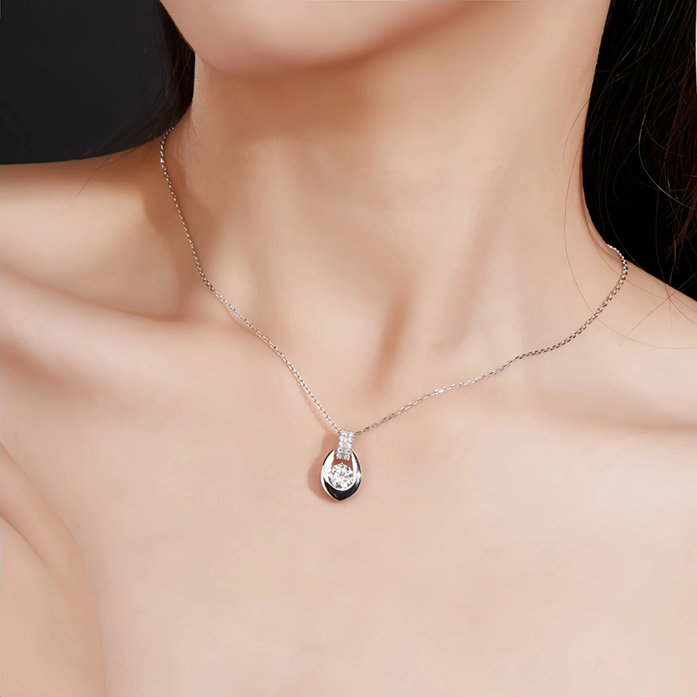 Veeie Veein Luxury Brand S925 Sterling Silver GRA Certificate Women Necklace With High-End Moissanite Collarbone Women Necklace
