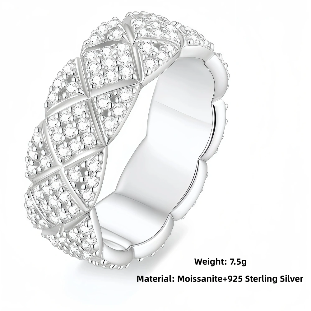 Veeie Veein Luxury Brand S925 Sterling Silver Moissanite Ring, A Bestseller From Europe And America, Exudes A Sense Of Sophistic