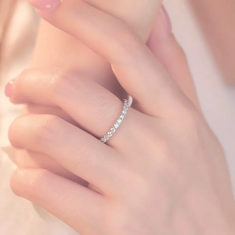 Veeie Veein Luxury Brand Luxury Brand Designer Moissanite Ring For Women S925 Sterling Silver Starry Sky Fashionable Layering