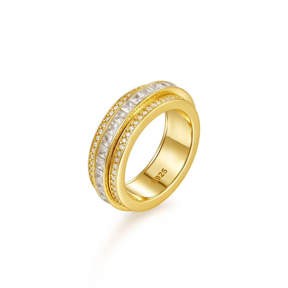 Veeie Veein Brand New Products New Products S925 Sterling Silver Moissanite Ring GRA Certificate Light Luxury Men Jewelry