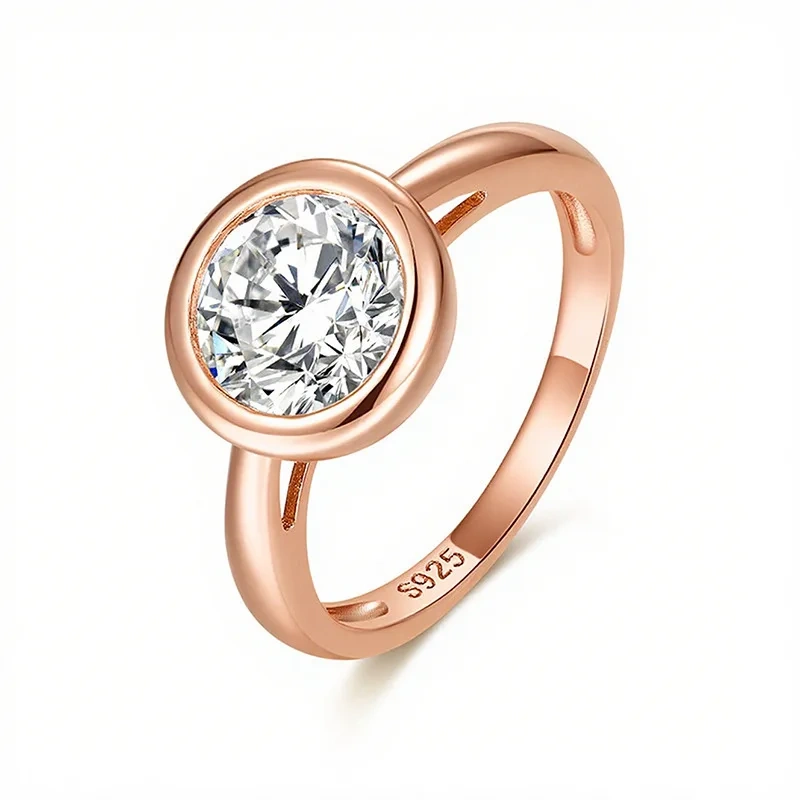 Veeie Veein Fashion Luxury Brand Designer S925 Sterling Silver Ring Moissanite GRA Certificate 1- 2 carats Ring Trend Ring