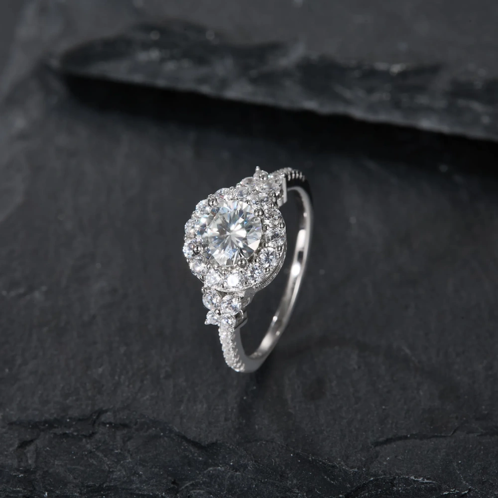 Veeie Veein Brand Luxury Brand Designer S925 Sterling Silver Moissanite GRA Certificate Rings For Women Stacked Women'S Ring