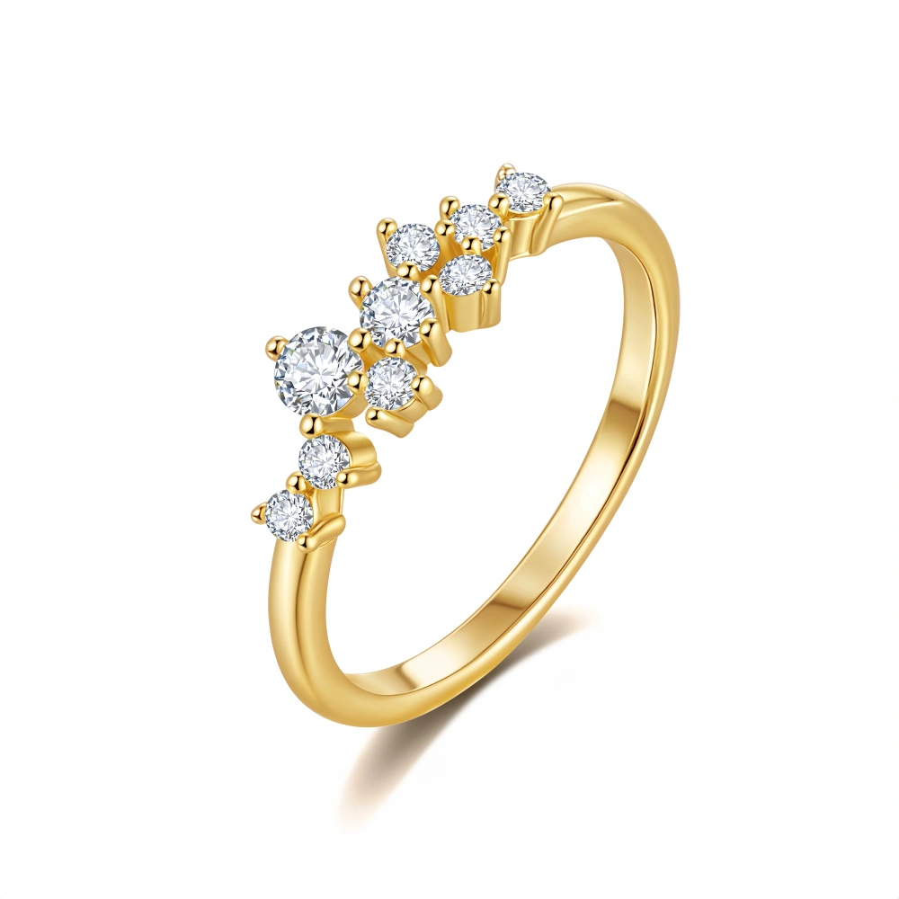 Veeie Veein Luxury Brand High Quality New Products Wedding Moissanite GRA Certificate Ring S925 Sterling Silver Jewelry