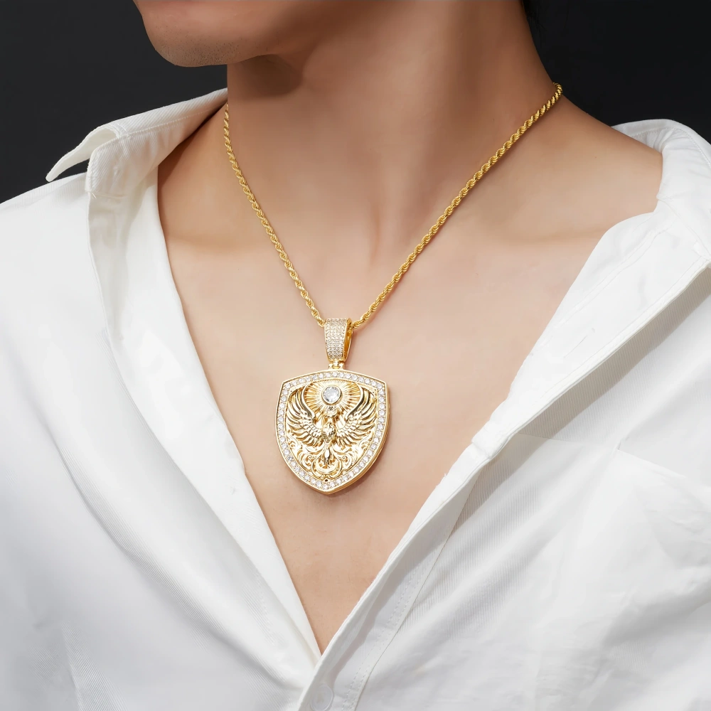 Veeie Veein Luxury Brand The Moissanite Necklace S925 Sterling Silver Retro Pendant Features  Light Luxury And High End Design