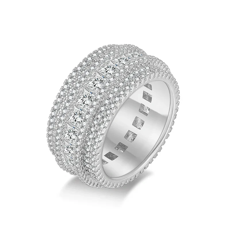 Veeie Veein Brand Newest Luxury Brand Designer S925 Sterling Silver Ring High-End Moissanite GRA Certificate Ring For Men