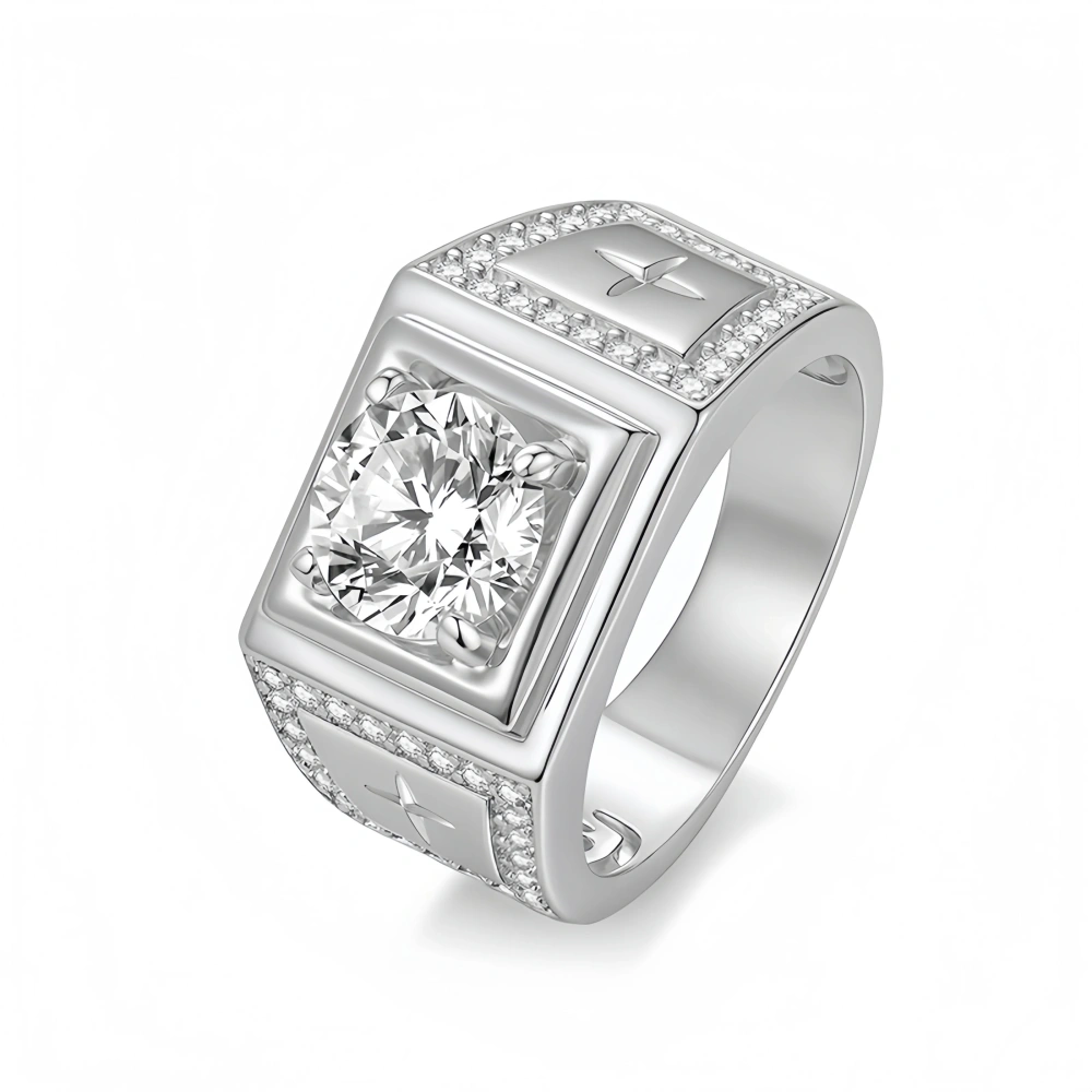 Veeie Veein Fashion Luxury Brand Designer S925 Sterling Silver Ring Moissanite GRA Certificate 2 carats Ring Trend Ring Jewelry