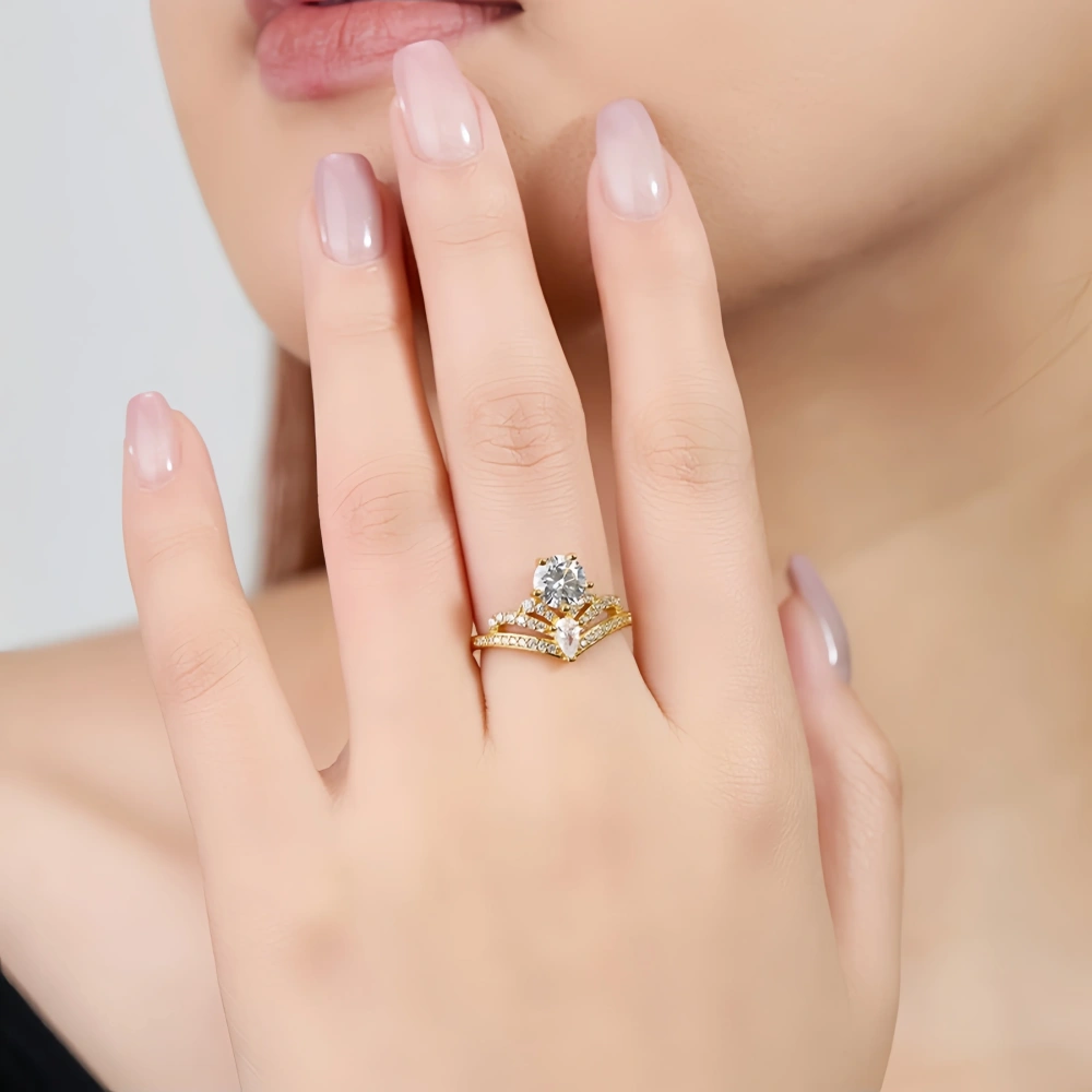 Veeie Veein Luxury Brand  Moissanite Ring GRA Certificate S925 Sterling Silver Light Luxury Women Luxury Ring Jewelry