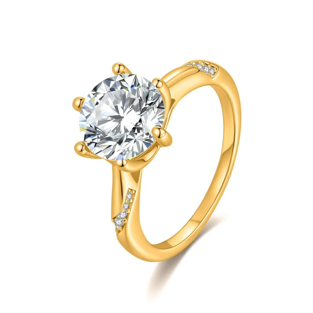 Veeie Veein Luxury Brand GRA Certificate New 925 Pure Silver 1/2/3 Carmosan Six Claw Design Sense Ring Jewelry