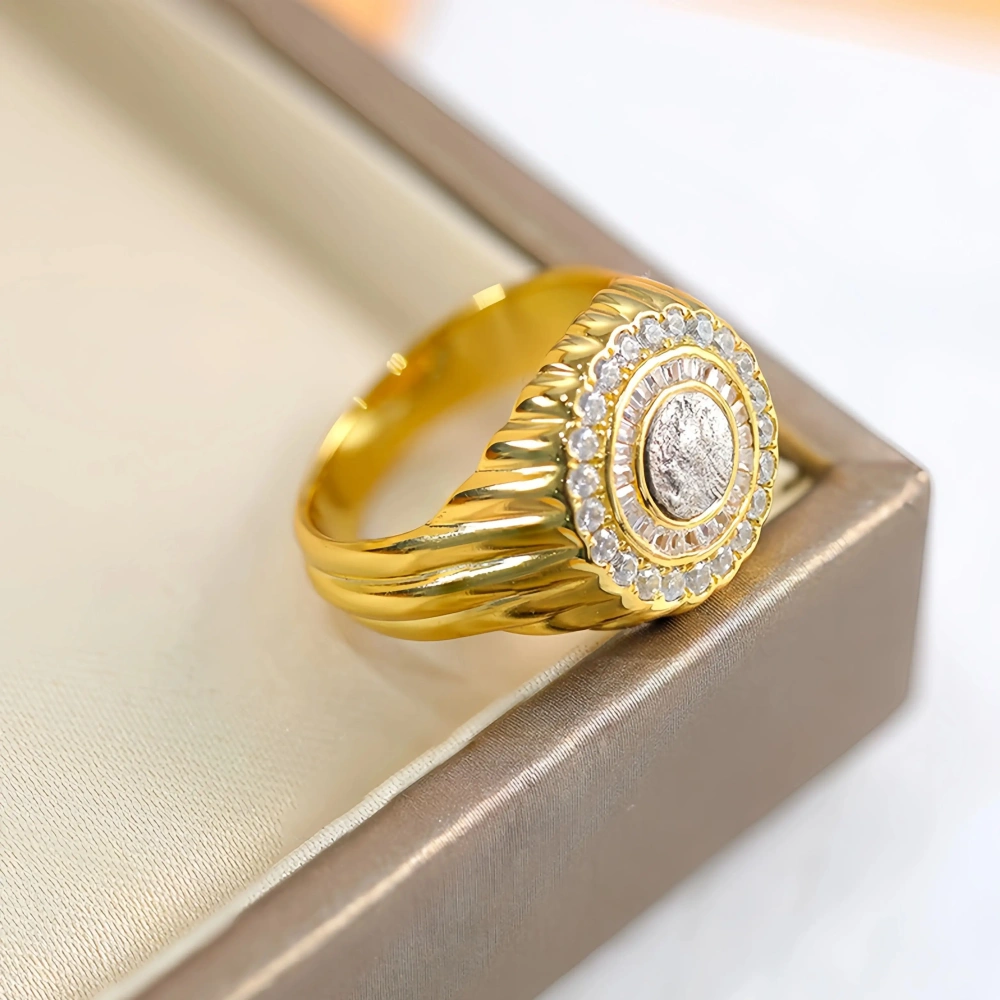 Mushan Luxury Brand New Style Of Ancient Coin Pegasus Ring From Set With S925 Pure Silver Throughout Ring Jewelry