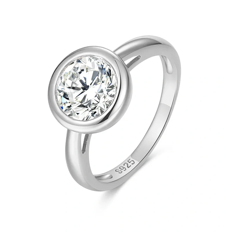 Veeie Veein Fashion Luxury Brand Designer S925 Sterling Silver Ring Moissanite GRA Certificate 1- 2 carats Ring Trend Ring