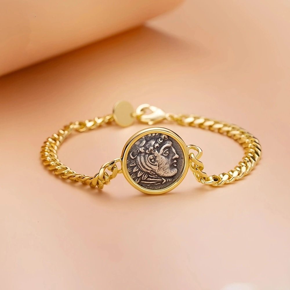 Mushan Luxury Brand High Quality Custom Made Roseone Ancient Greek Bracelet 925 Sterling Silver Women Style Jewelry