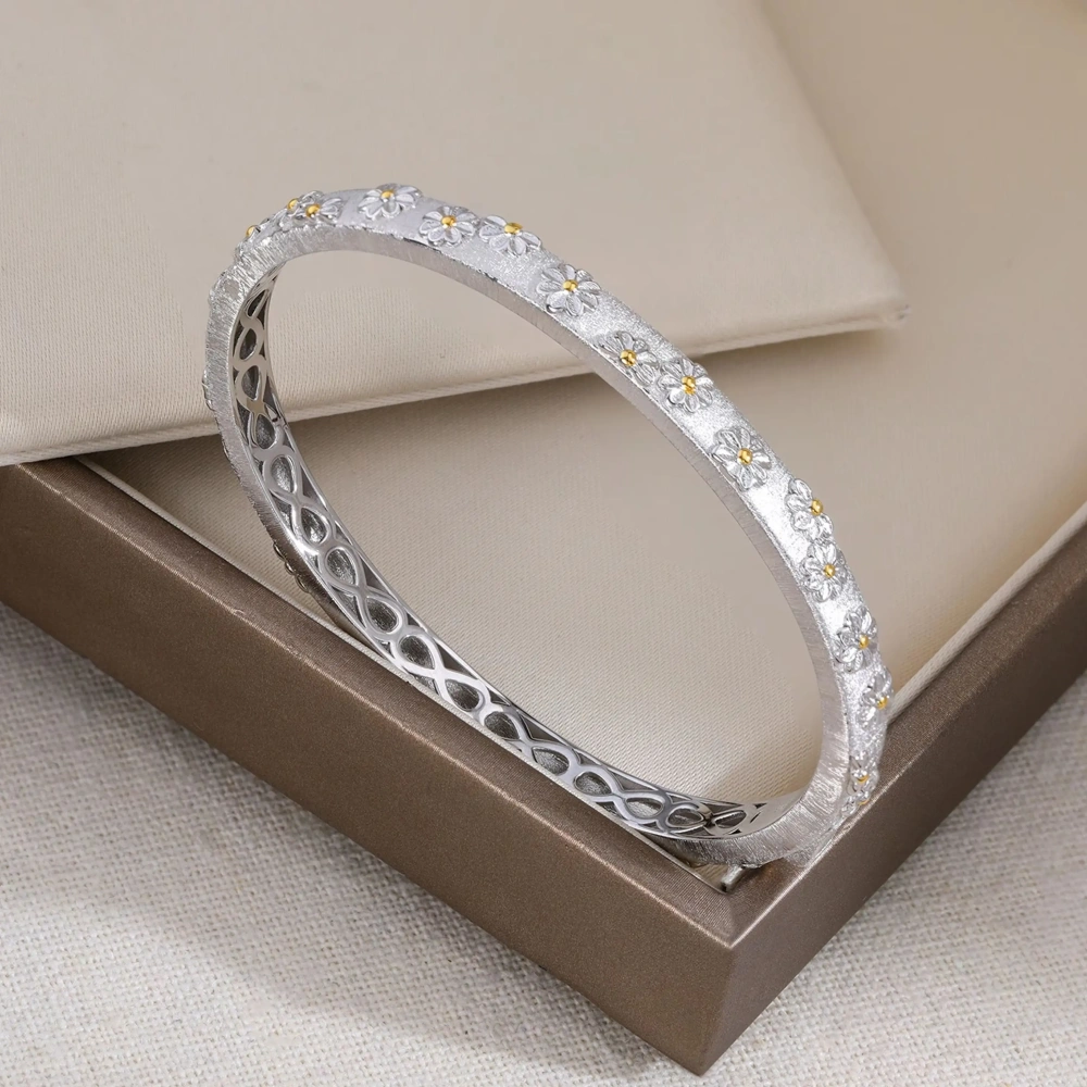 Mushan Luxury Brand The Silver S925 Pure Silver Daisy Pure Silver Bracelet  High Quality Hot Sale Women Jewelry