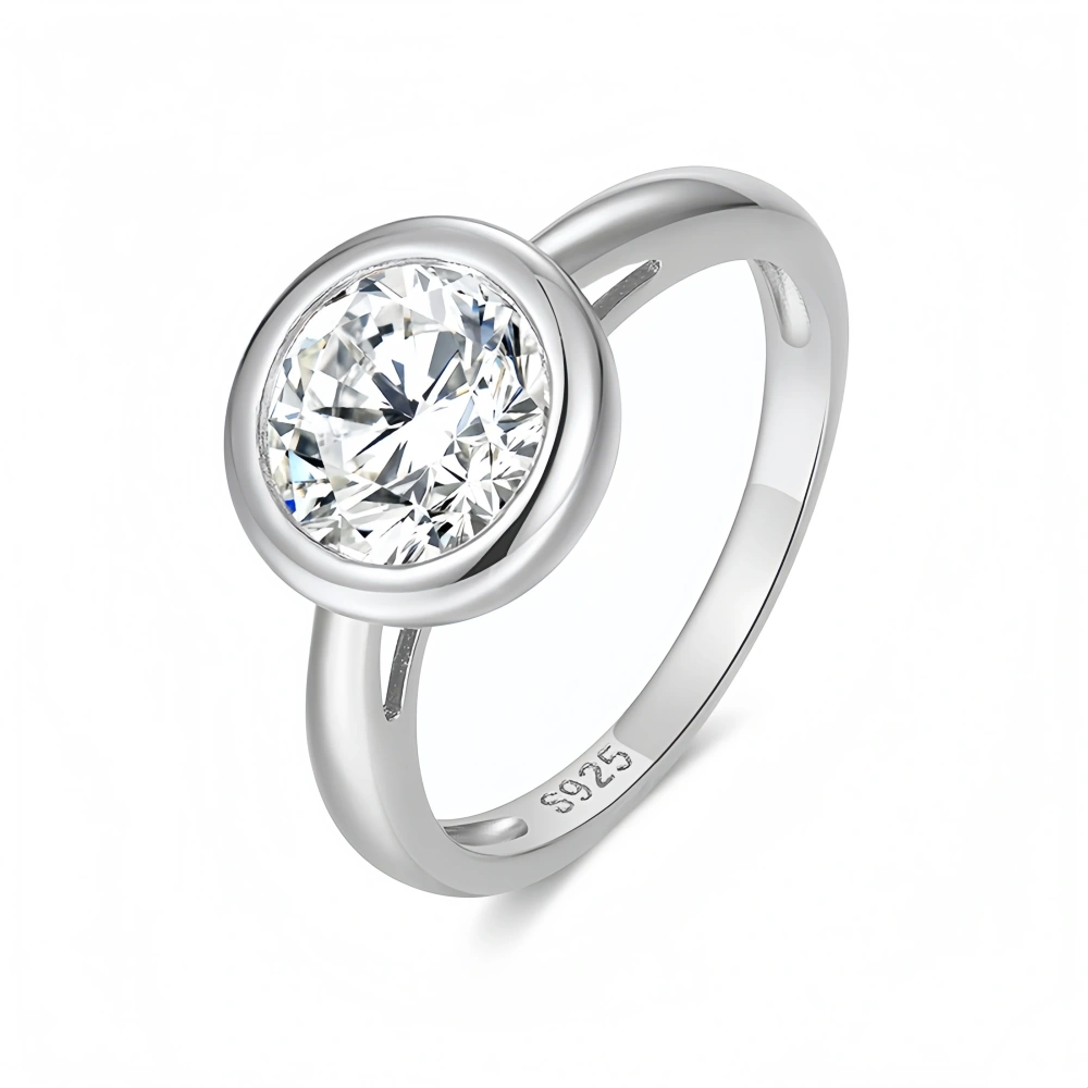 Veeie Veein Fashion Luxury Brand Designer S925 Sterling Silver Ring Moissanite GRA Certificate 1- 2 carats Ring Trend Ring
