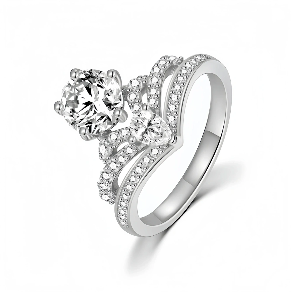 Veeie Veein Luxury Brand  Moissanite Ring GRA Certificate S925 Sterling Silver Light Luxury Women Luxury Ring Jewelry