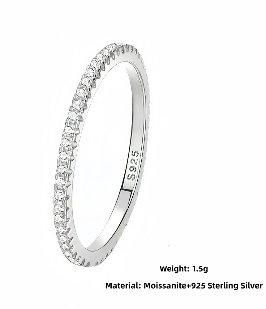 Veeie Veein Luxury Brand Luxury Brand Designer Moissanite Ring For Women S925 Sterling Silver Starry Sky Fashionable Layering
