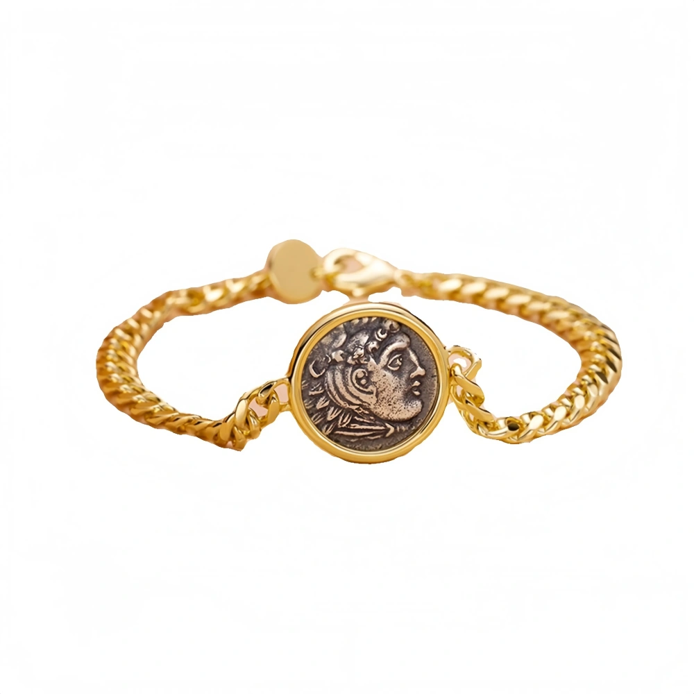 Mushan Luxury Brand High Quality Custom Made Roseone Ancient Greek Bracelet 925 Sterling Silver Women Style Jewelry