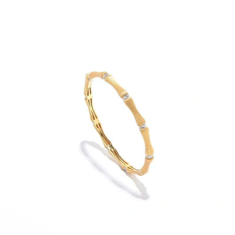Mushan Luxury Brand Jie Jie High-Tech Chinese-Style Italian Brushed S925 Silver Gold-Plated Bracelet For Women