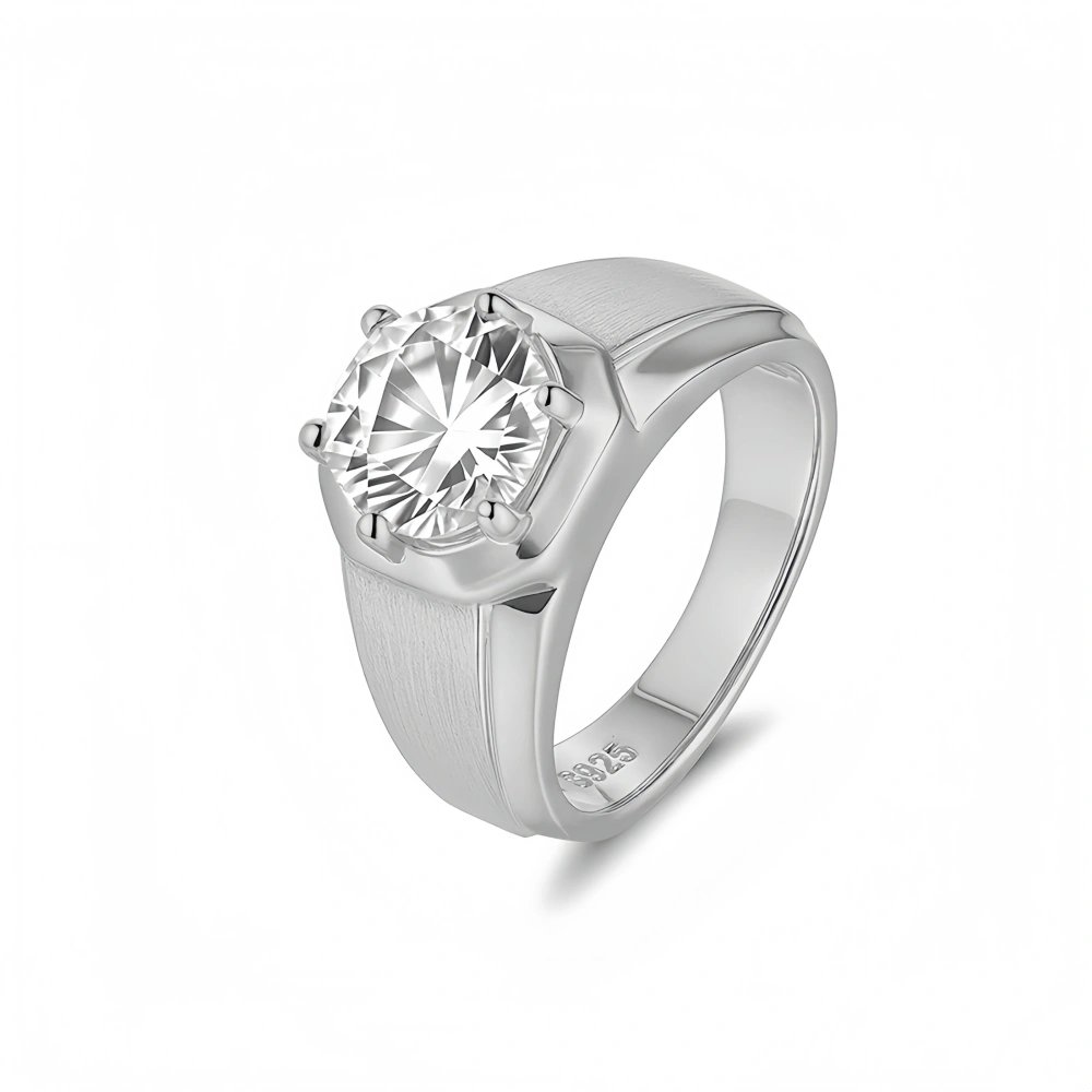 Veeie Veein Luxury Brand The S925 Sterling Silver Ring And Moissanite Ring Feature  Brushed Design That Shines With  Fashionable