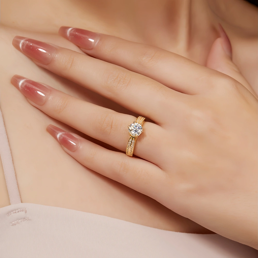 Veeie Veein Luxury Brand  Moissanite Ring GRA Certificate S925 Sterling Silver Light Luxury Women Luxury Bridal Ring Jewelry