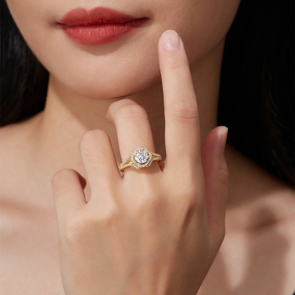 Veeie Veein Luxury Brand S925 Sterling Silver Ring Is Niche And Light Luxury Wedding GRA Certificate Ring Jewelry