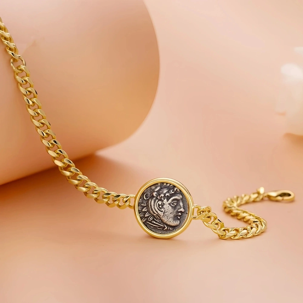 Mushan Luxury Brand High Quality Custom Made Roseone Ancient Greek Bracelet 925 Sterling Silver Women Style Jewelry