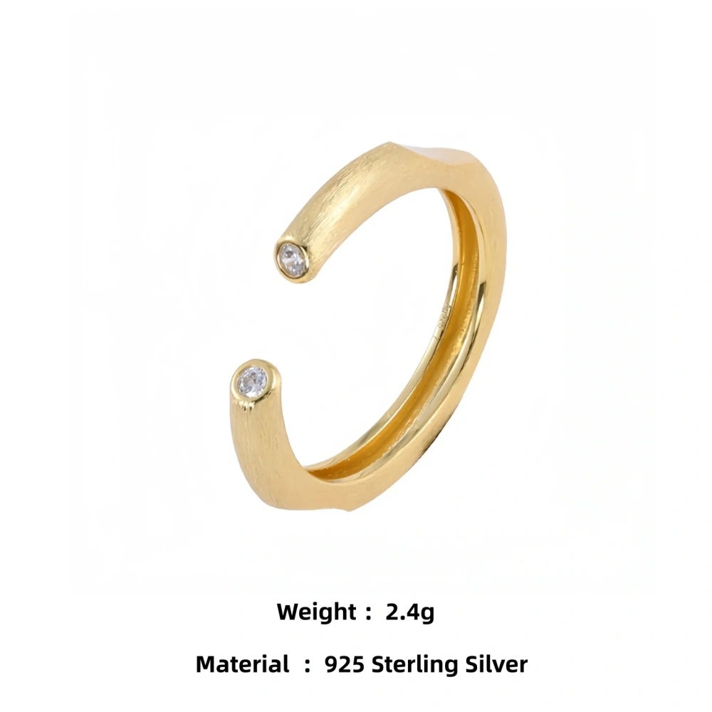 Mushan Luxury Brand 18K Gold Plated S925 925 Sterling Silver Ring Fine Jewelry Fashion Zircon Diamond Rings