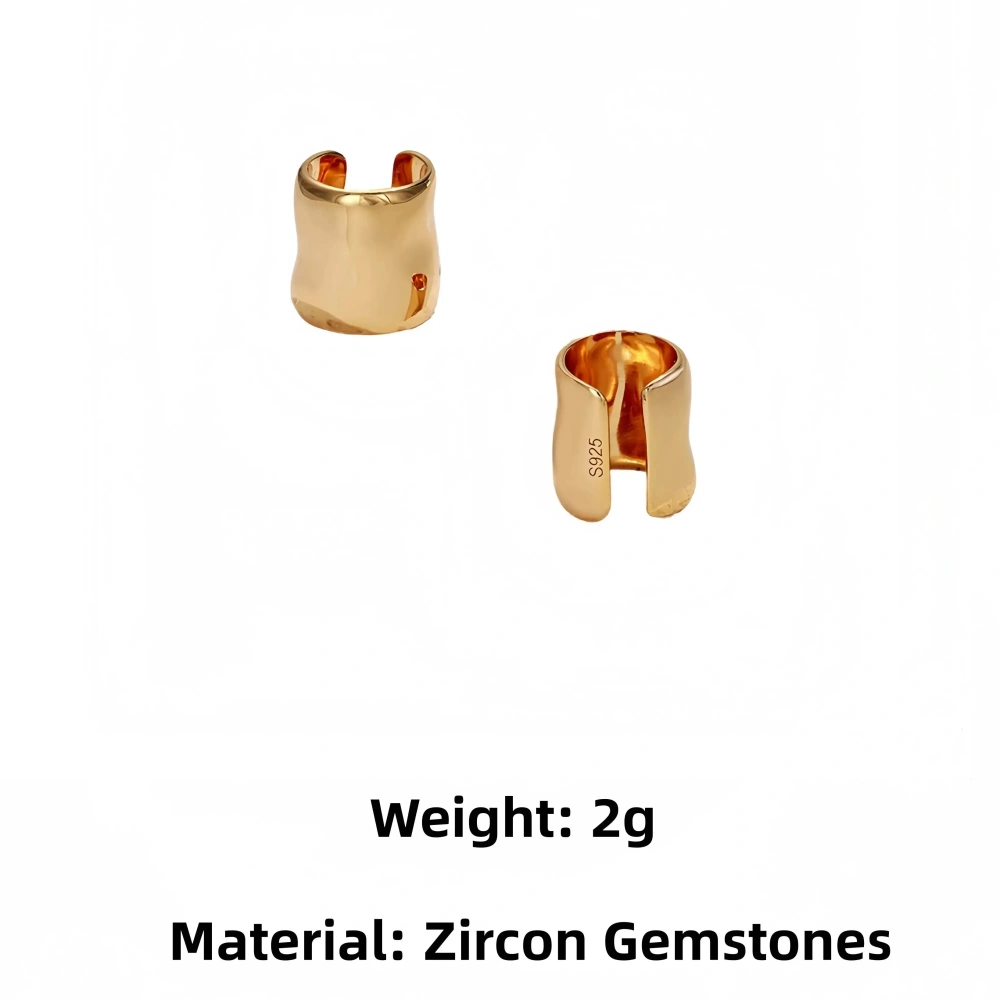 Mushan Luxury Brand Fashion Ear Clips 925 Sterling Silver Simple WomenS Ear Bone Earrings Without Ear Holes Jewelry