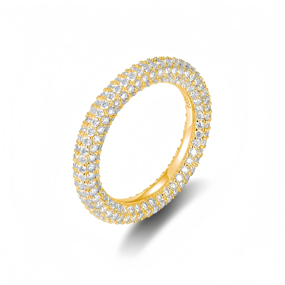 Veeie Veein Brand  Luxury Brand Designer S925 Sterling Silver Ring Moissanite GRA Certificate Ring Trend Ring Jewelry