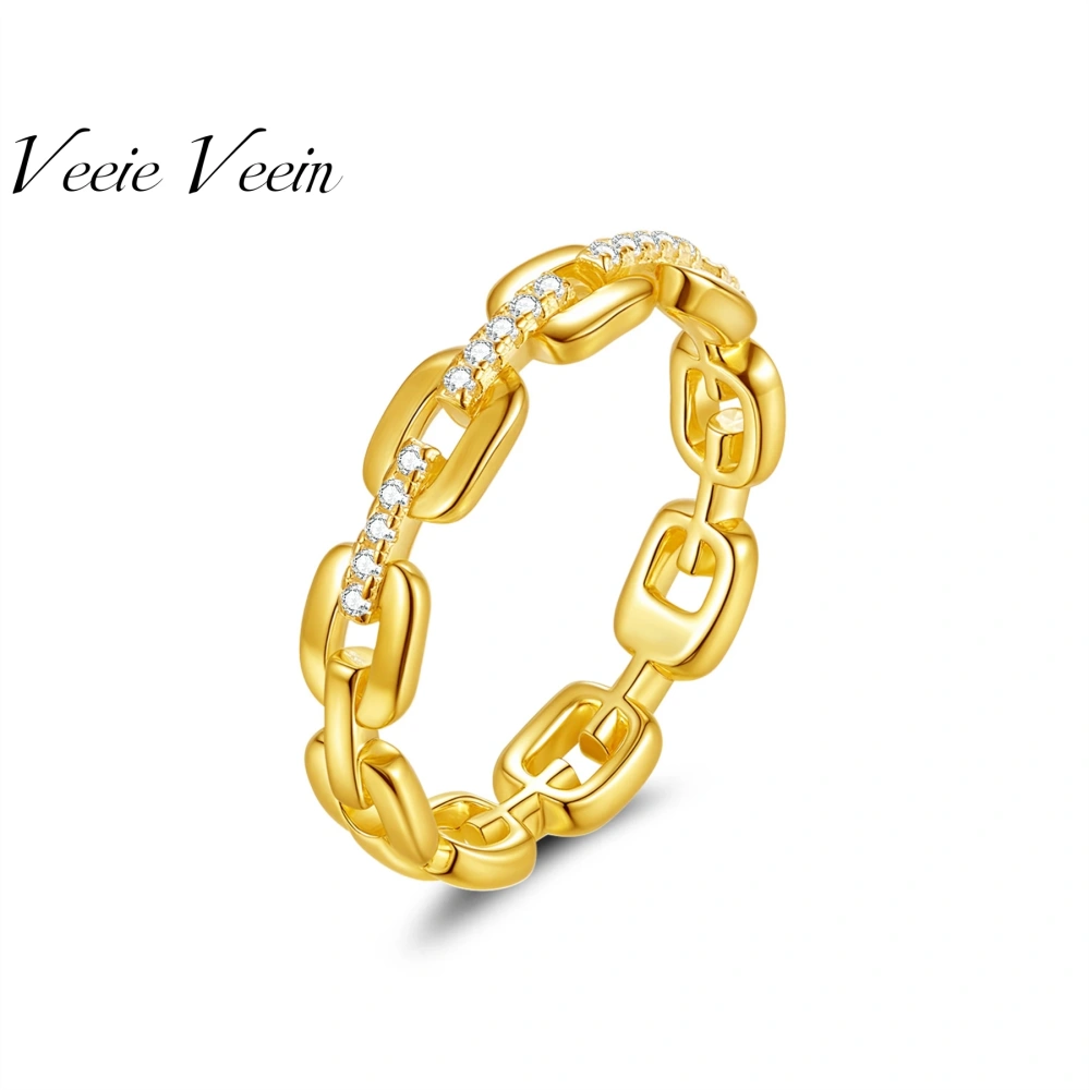 Veeie Veein Luxury Brand The S925 Sterling Silver Ring And Moissanite Ring Accessory Exude  Simple Fashionable And High-End Feel