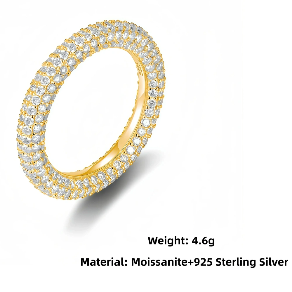 Veeie Veein Brand  Luxury Brand Designer S925 Sterling Silver Ring Moissanite GRA Certificate Ring Trend Ring Jewelry