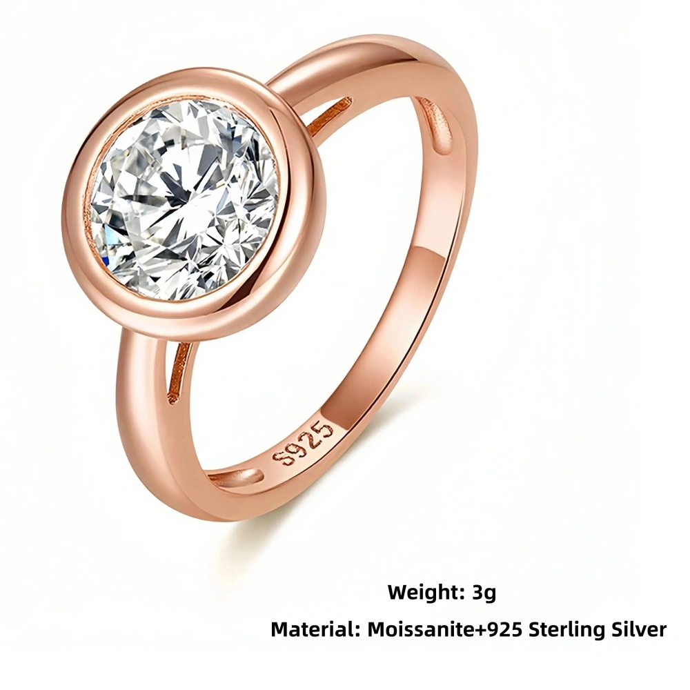 Veeie Veein Fashion Luxury Brand Designer S925 Sterling Silver Ring Moissanite GRA Certificate 1- 2 carats Ring Trend Ring