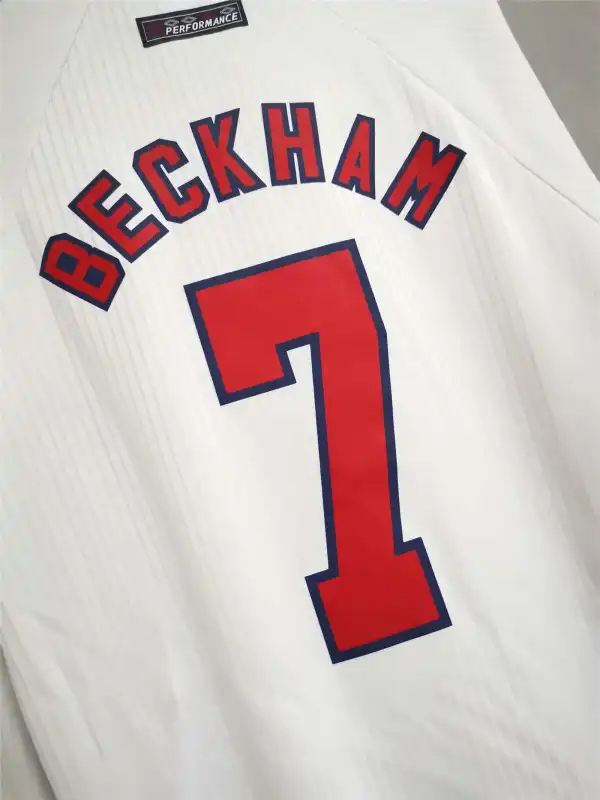 England Retro Soccer Jersey Home Custom Long Sleeve Shirt World Cup 1998