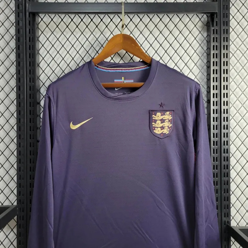 England Soccer Jersey Away Long Sleeve Custom Shirt EURO 2024