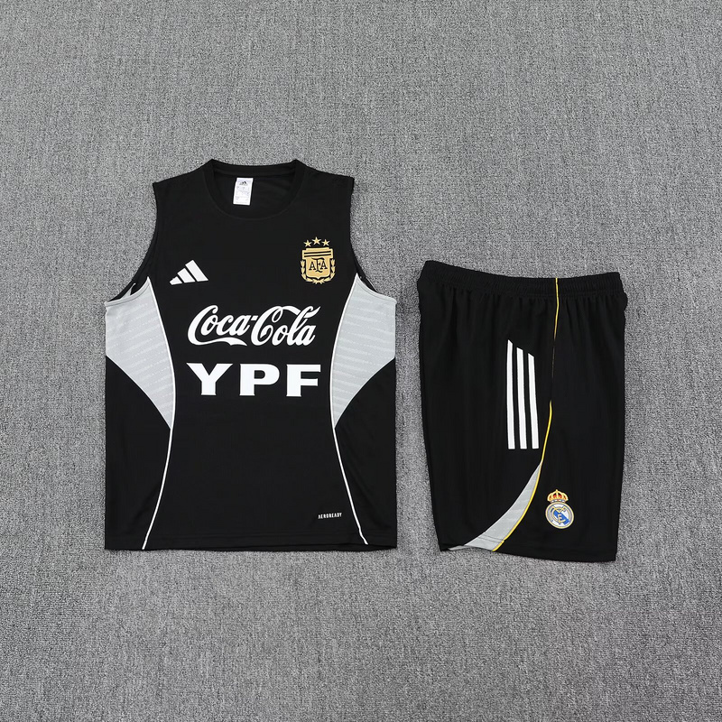 Argentina Sleeveless Training Kit Black 2025