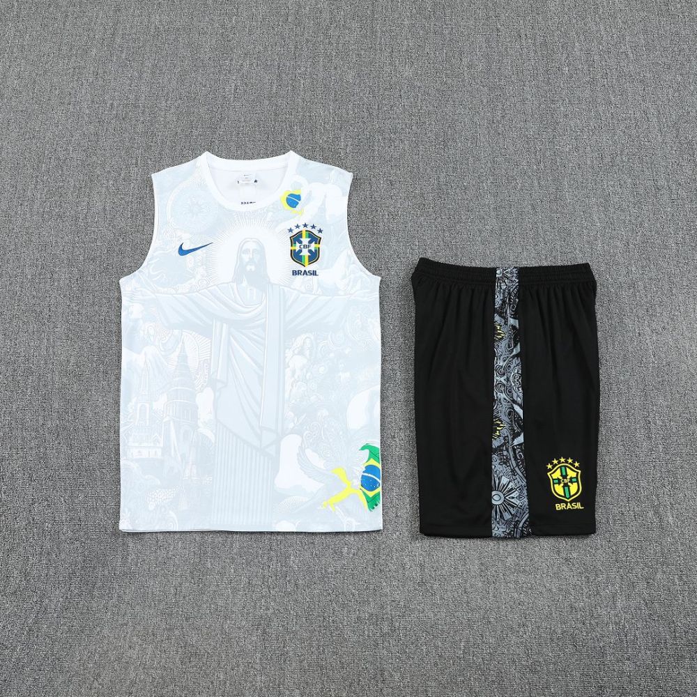 Brazil Sleeveless Training Kit White 2025