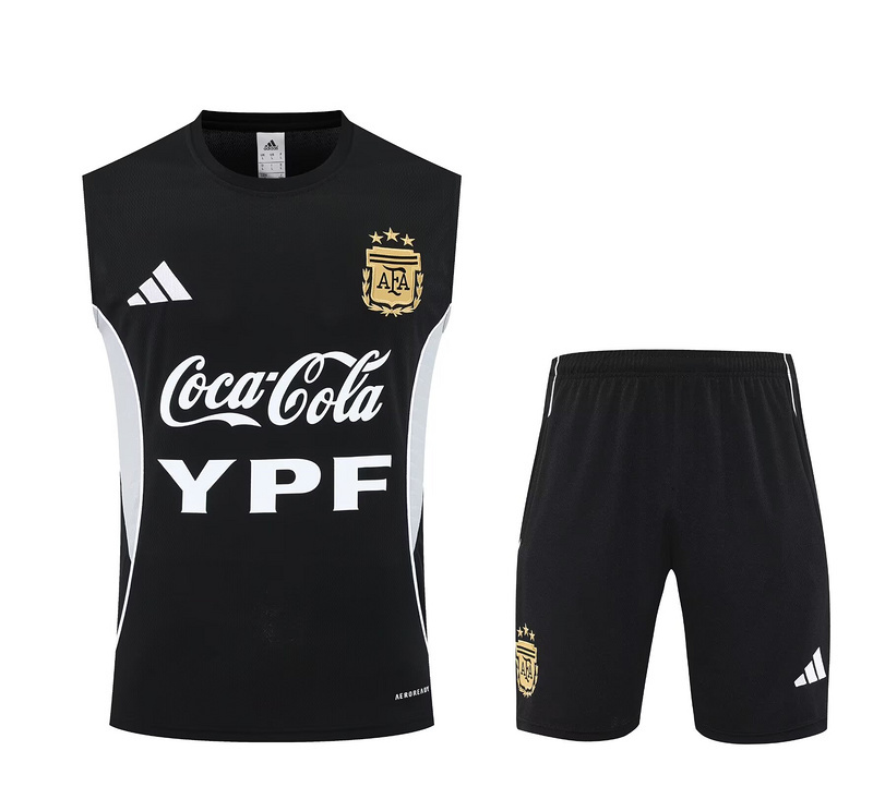 Argentina Sleeveless Training Kit Black 2025