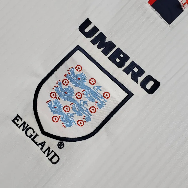 England Retro Soccer Jersey Home Custom Shirt World Cup 1998