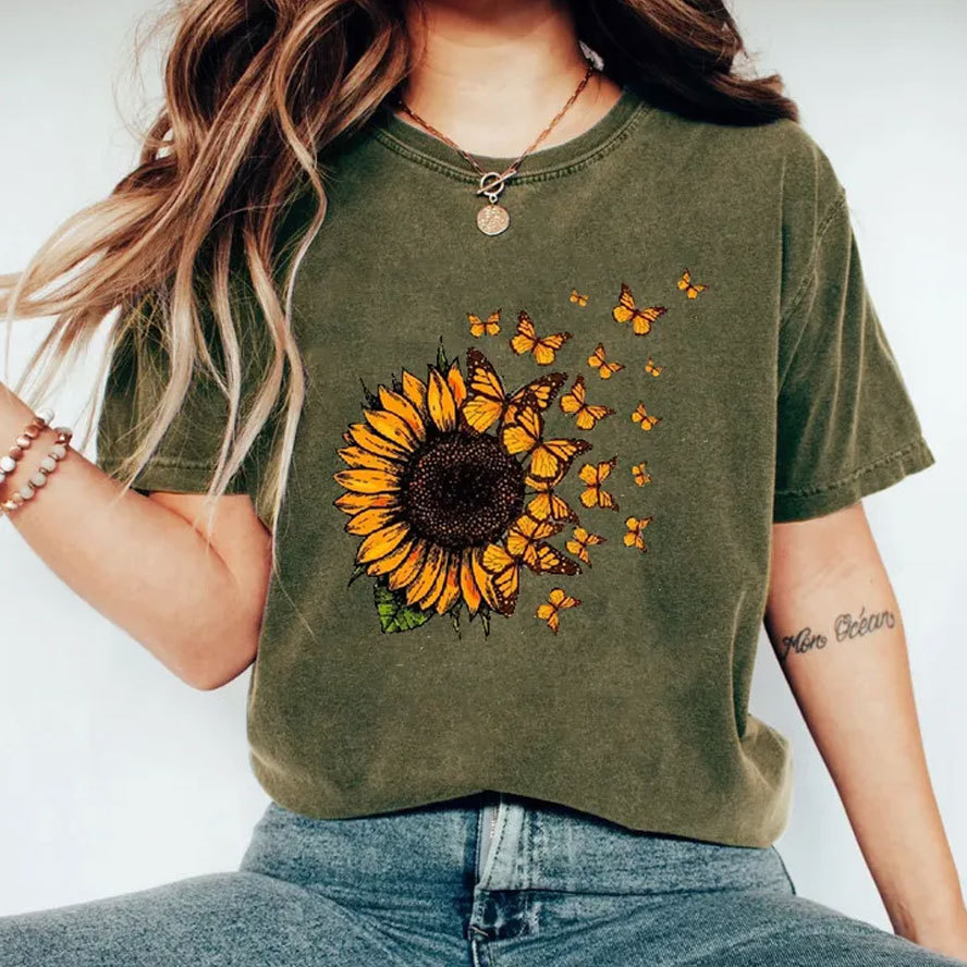 Sunflower Butterfly T-shirt