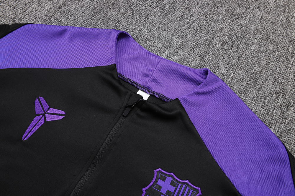 Barcelona Training Kit (Sweatshirt+Pants) Black&Purple 2025/26